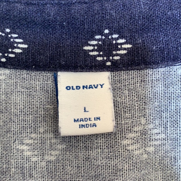 Old Navy Button Down Shirt Dress Full Shirttail Hem Women’s Large B2309 - Picture 7 of 9